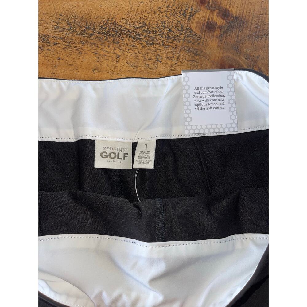 NWT Womens Black Zenergy Golf by Chicos Golf PIckleball Athletic Lined Skirt 1 - Picture 3 of 9